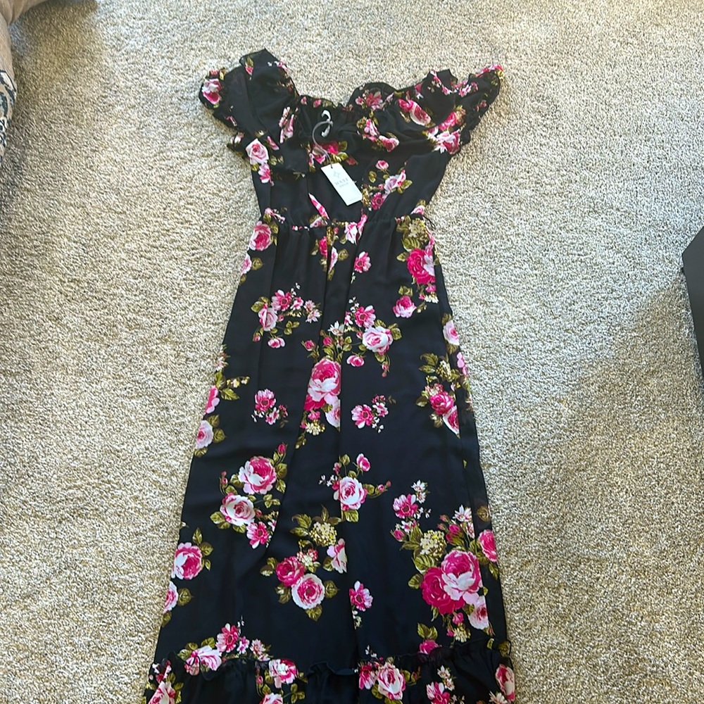 Wayf off the shoulder maxi dress